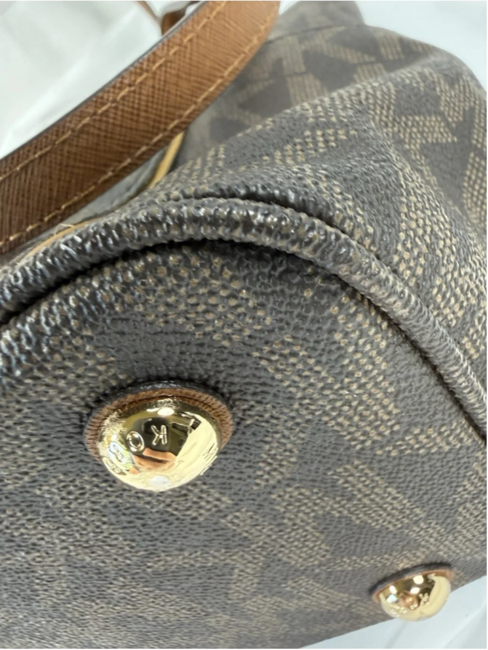 Michael Kors Jet Set East West Medium Tote Brown Signature Logo